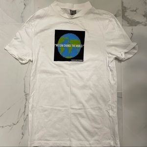 ASOS organic cotton T-shirt with rolled sleeves XS